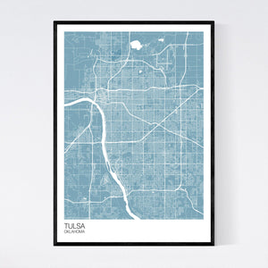 Tulsa City Map Print