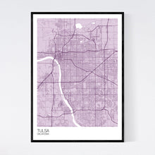 Load image into Gallery viewer, Tulsa City Map Print