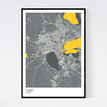 Load image into Gallery viewer, Tunis City Map Print