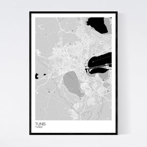 Tunis City Map Print
