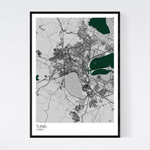 Load image into Gallery viewer, Tunis City Map Print