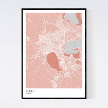 Load image into Gallery viewer, Tunis City Map Print
