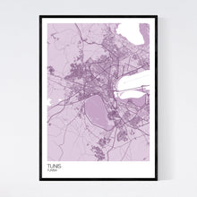 Load image into Gallery viewer, Tunis City Map Print