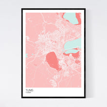 Load image into Gallery viewer, Tunis City Map Print