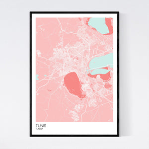 Tunis City Map Print