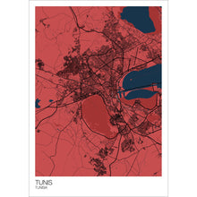 Load image into Gallery viewer, Map of Tunis, Tunisia