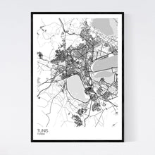 Load image into Gallery viewer, Tunis City Map Print