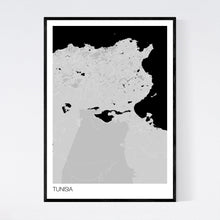 Load image into Gallery viewer, Tunisia Country Map Print