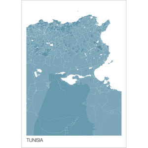 Map of Tunisia, 