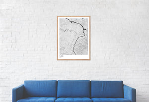 Map of Turin, Italy