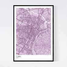 Load image into Gallery viewer, Turin City Map Print