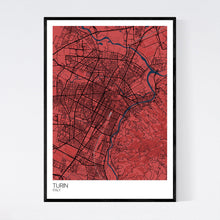 Load image into Gallery viewer, Turin City Map Print