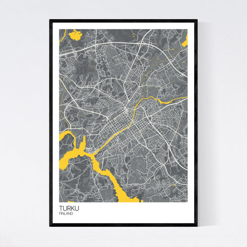 Map of Turku, Finland