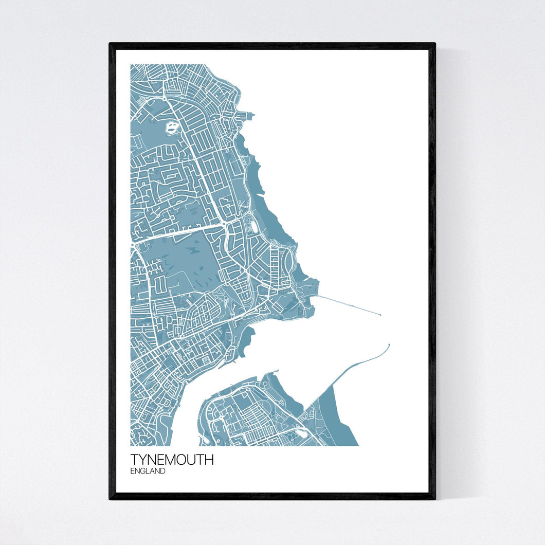 Tynemouth Town Map Print