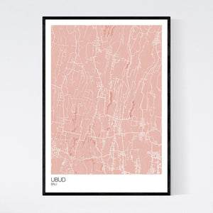 Map of Ubud, Bali