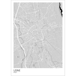 Map of Udine, Italy