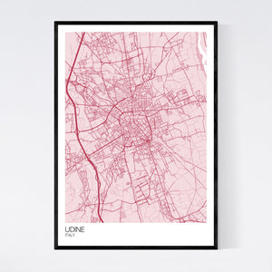 Udine City Map Print
