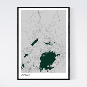 Map of Uganda, 