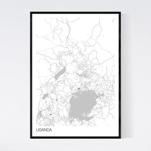 Uganda Country Map Print