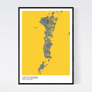 Uists & Barra Island Map Print