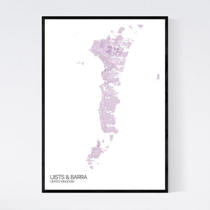Uists & Barra Island Map Print
