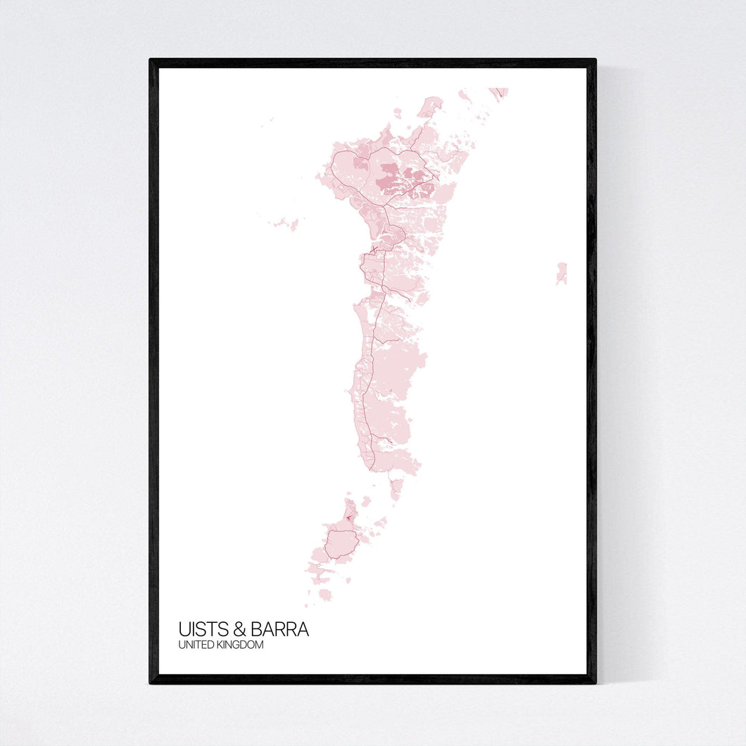 Uists & Barra Island Map Print