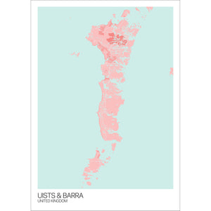 Map of Uists & Barra, United Kingdom