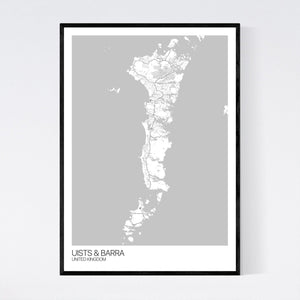 Uists & Barra Island Map Print