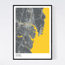 Load image into Gallery viewer, Ulsan City Map Print