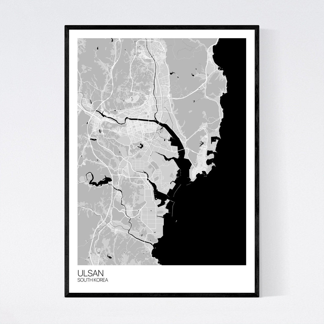 Ulsan City Map Print