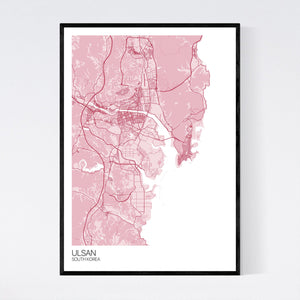 Ulsan City Map Print