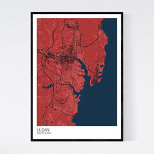 Load image into Gallery viewer, Ulsan City Map Print