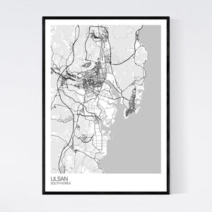 Ulsan City Map Print