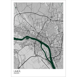 Map of Umeå, Sweden