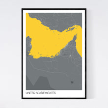 Load image into Gallery viewer, United Arab Emirates Country Map Print