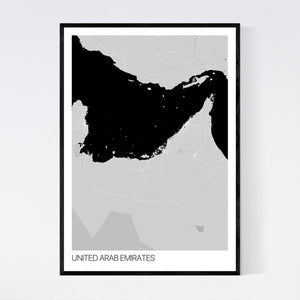 Map of United Arab Emirates, 