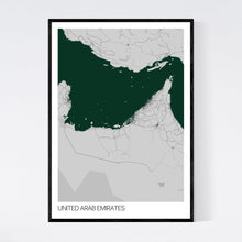 Load image into Gallery viewer, United Arab Emirates Country Map Print