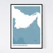 Load image into Gallery viewer, United Arab Emirates Country Map Print