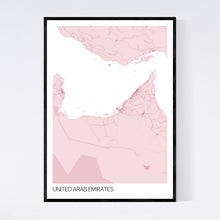 Load image into Gallery viewer, United Arab Emirates Country Map Print