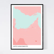 Load image into Gallery viewer, United Arab Emirates Country Map Print
