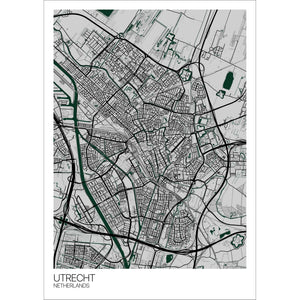 Map of Utrecht, Netherlands