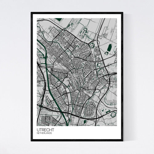 Map of Utrecht, Netherlands