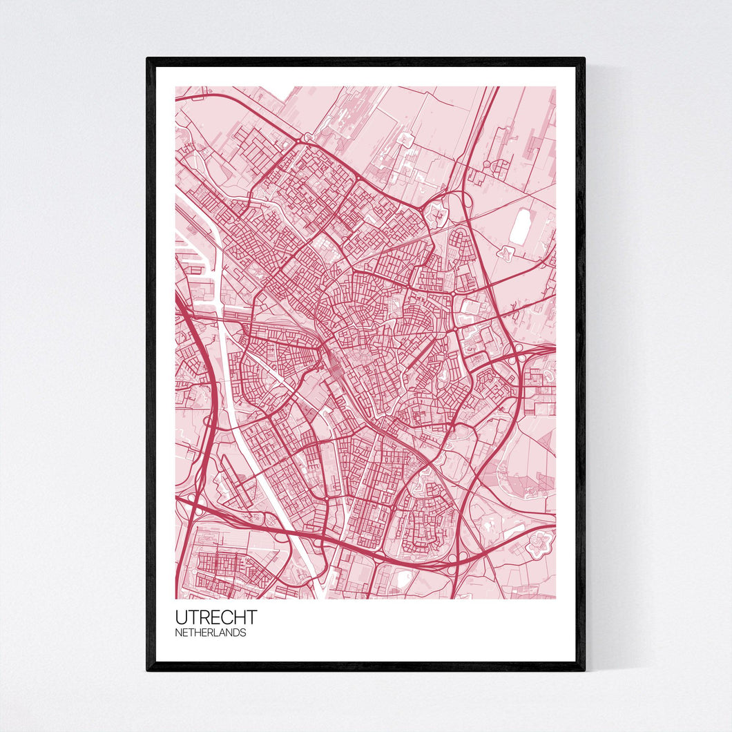 Utrecht City Map Print