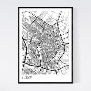 Utrecht City Map Print