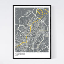 Load image into Gallery viewer, Valladolid City Map Print