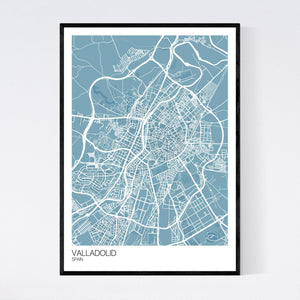 Valladolid City Map Print