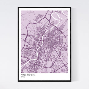 Valladolid City Map Print