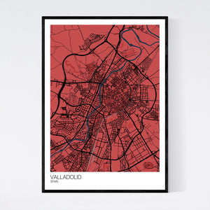 Valladolid City Map Print
