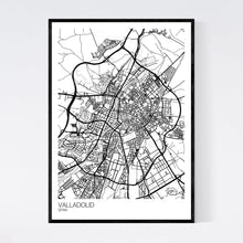 Load image into Gallery viewer, Valladolid City Map Print