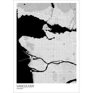 Map of Vancouver, Canada